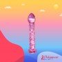 Dotted Purple Glass Dildo GD-006
