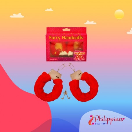 Fetish Fantasy Beginner's Furry Cuffs in Red BDSM-004