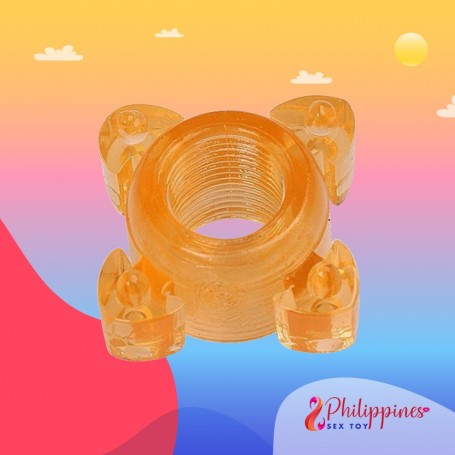 Transparent 4 Tube FingerCock Ring CR-010