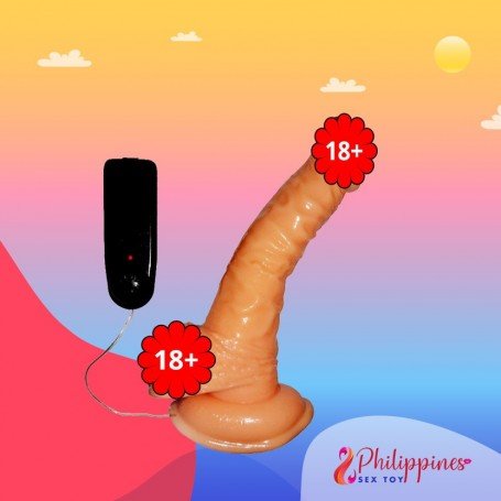Whoppers Curved Vibrating Suction Cup Realistic Vibrator RSV-078