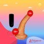 Whoppers Curved Vibrating Suction Cup Realistic Vibrator RSV-078